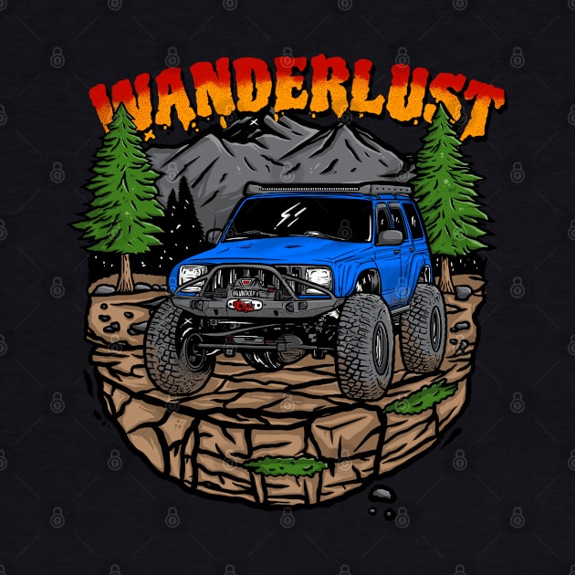 Wanderlust Jeep Holiday - Blue by 4x4 Sketch